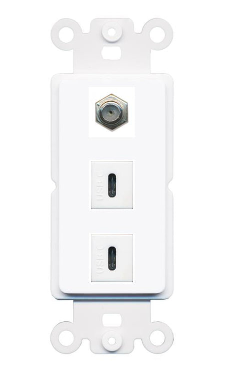 COAX 2 USBC Wall Plate [White]