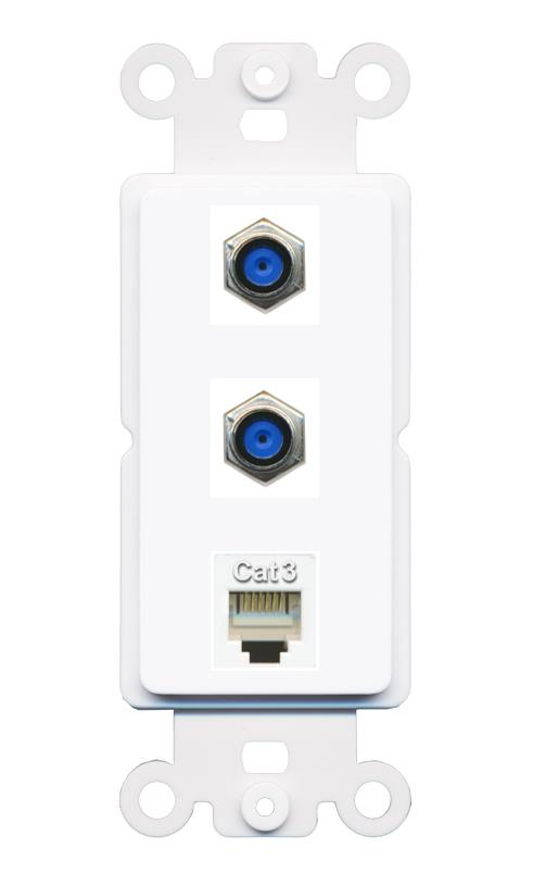 2 F81 PHONE Wall Plate [White]