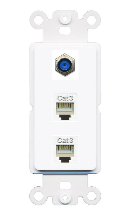 F81 2 PHONE Wall Plate [White]