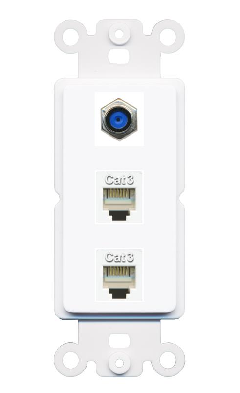 F81 2 PHONE Wall Plate [White]
