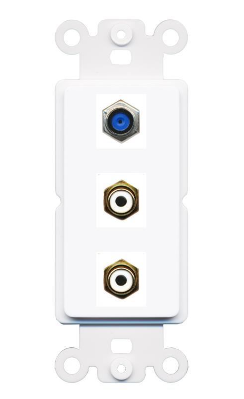 F81 2 RCA-WHITE Wall Plate [White]