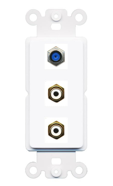 F81 2 RCA-WHITE Wall Plate [White]