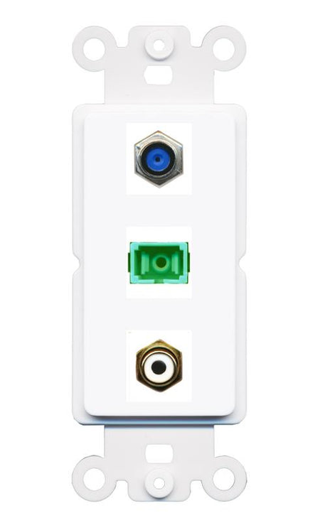 F81 RCA-WHITE SC-APC-SX Wall Plate [White]