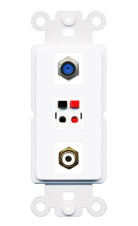F81 RCA-WHITE SPEAKER Wall Plate [White]
