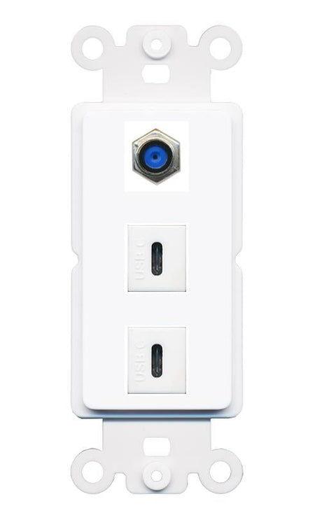 F81 2 USBC Wall Plate [White]