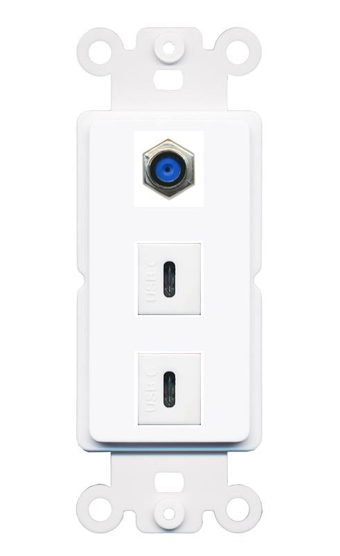 F81 2 USBC Wall Plate [White]