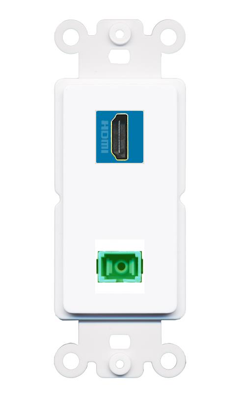 HDMI-BLUE SC-APC-SX Rocker Insert Module Wall Plate [White]