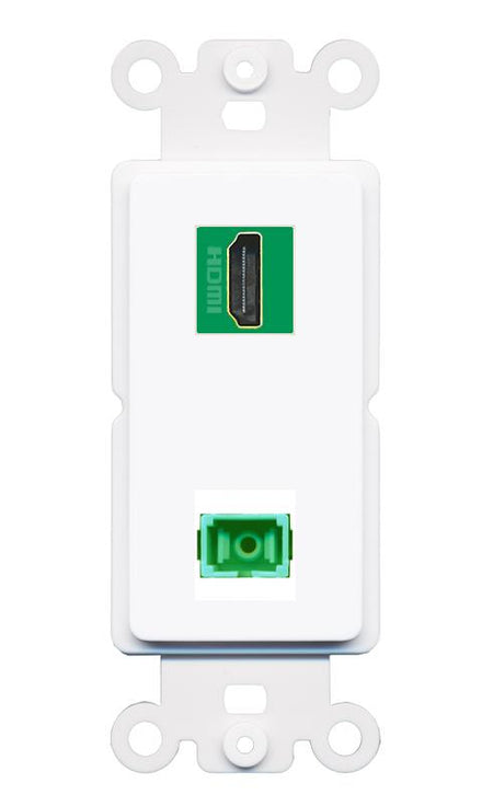 HDMI-GREEN SC-APC-SX Rocker Insert Module Wall Plate [White]