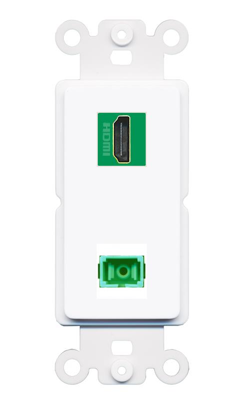 HDMI-GREEN SC-APC-SX Rocker Insert Module Wall Plate [White]