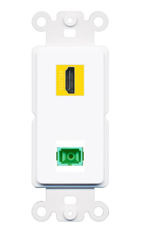 HDMI-YELLOW SC-APC-SX Rocker Insert Module Wall Plate [White]
