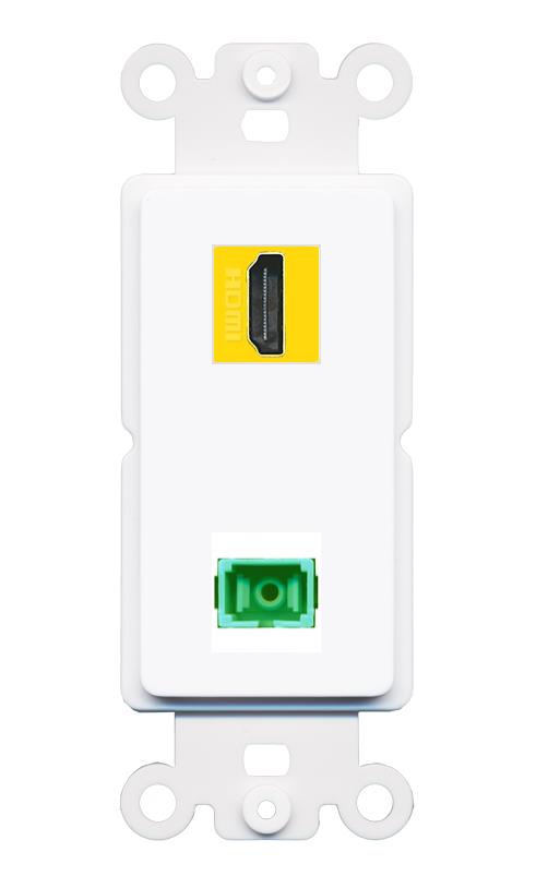 HDMI-YELLOW SC-APC-SX Rocker Insert Module Wall Plate [White]