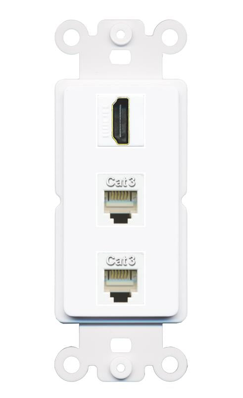 HDMI 2 PHONE Wall Plate [White]