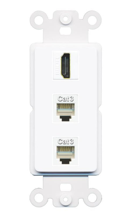 HDMI 2 PHONE Wall Plate [White]