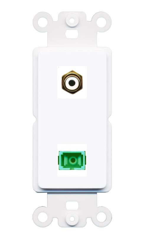 RCA-WHITE SC-APC-SX Rocker Insert Module Wall Plate [White]