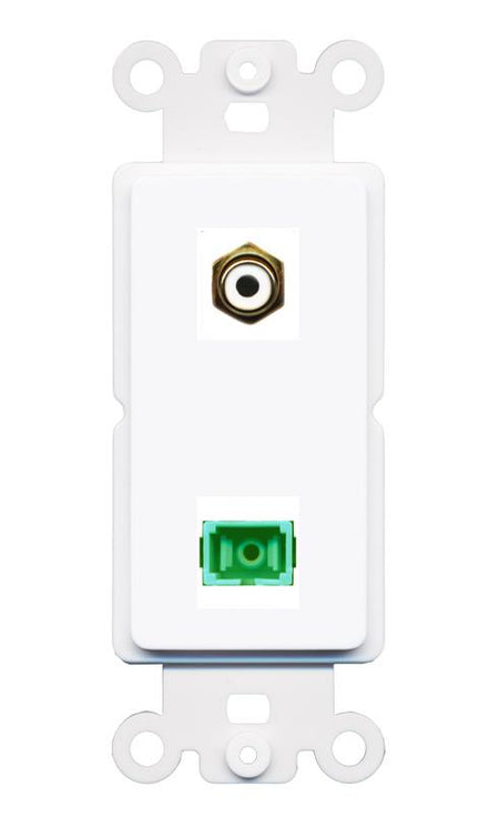 RCA-WHITE SC-APC-SX Rocker Insert Module Wall Plate [White]