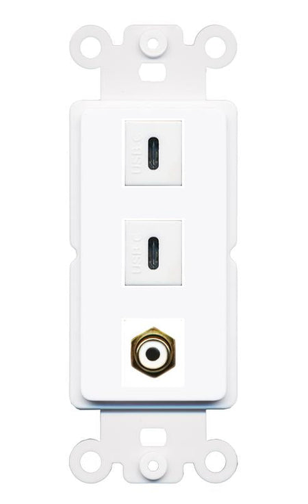 RCA-WHITE 2 USBC Wall Plate [White]