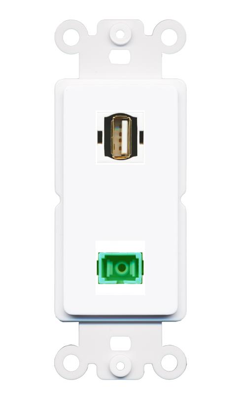 SC-APC-SX USB2 Rocker Insert Module Wall Plate [White]