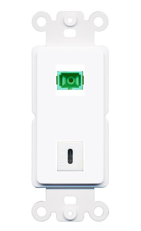 SC-APC-SX USBC Rocker Insert Module Wall Plate [White]