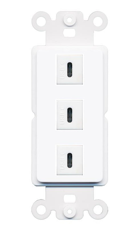 3 USBC Wall Plate [White]