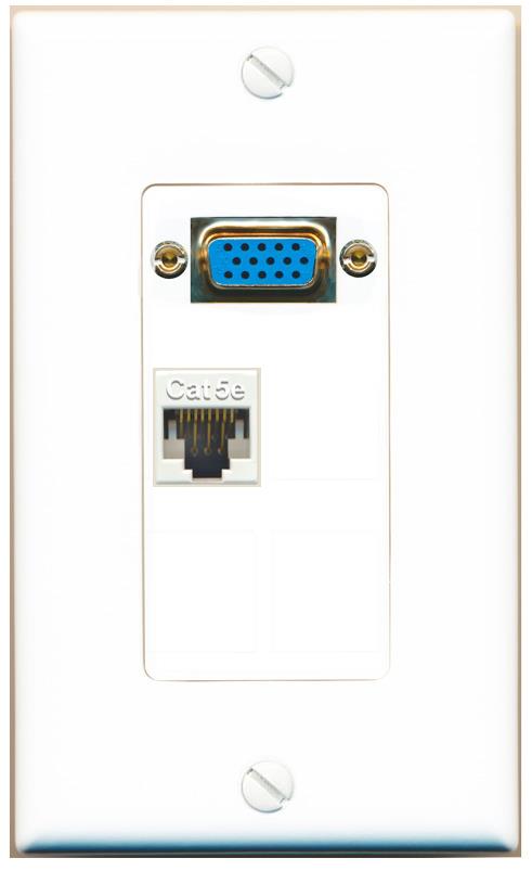 1 CAT5E Wall Plate [White]