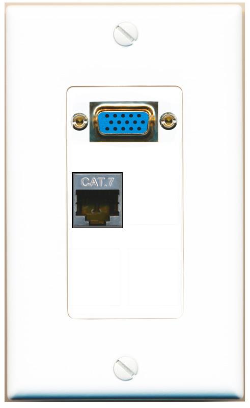 1 CAT7 Wall Plate [White]