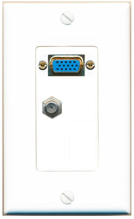 1 COAX Wall Plate [White]