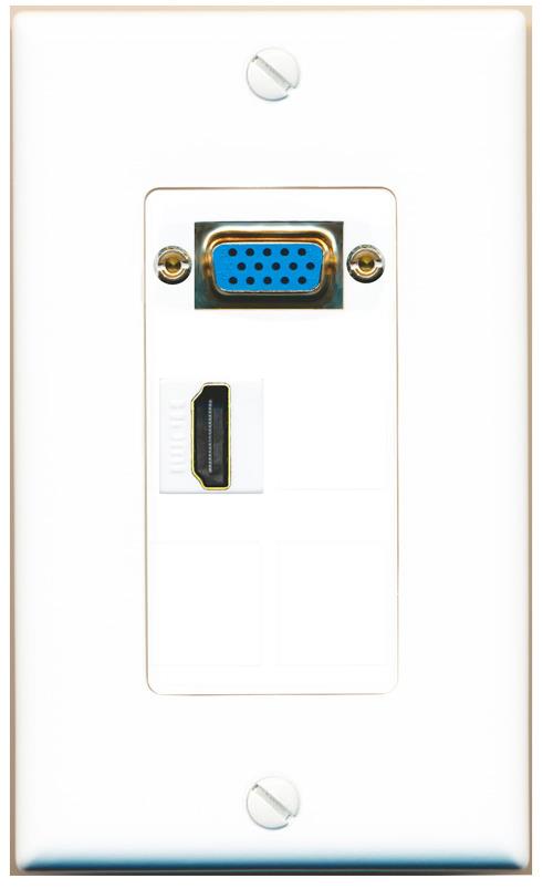 1 HDMI Wall Plate [White]