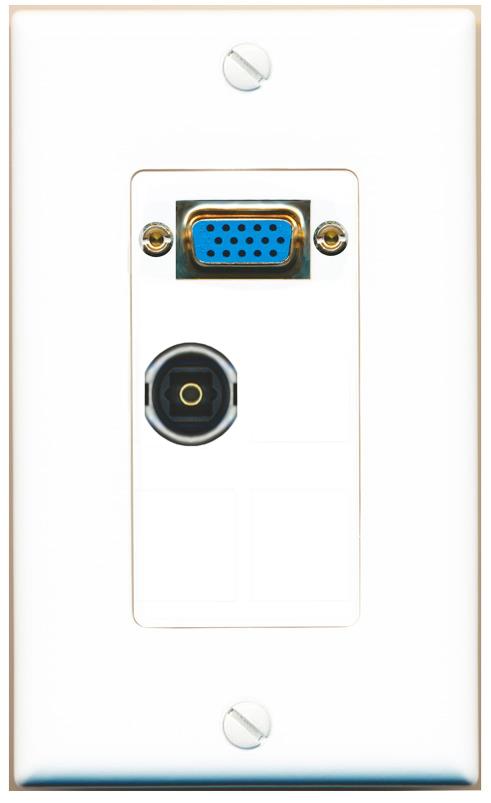 1 TOSLINK Wall Plate [White]