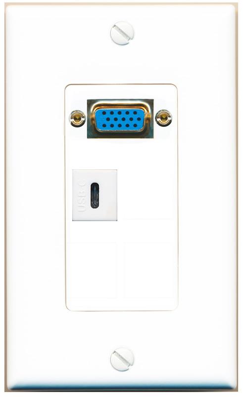 1 USBC Wall Plate [White]