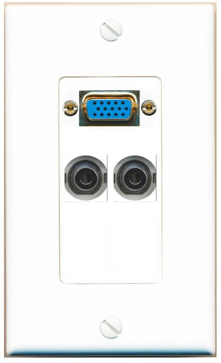 2 3.5mm Wall Plate [White]