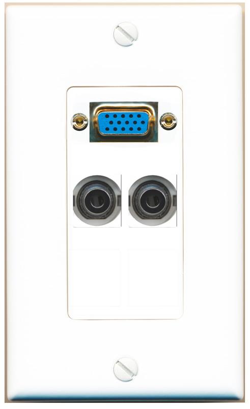 2 3.5mm Wall Plate [White]