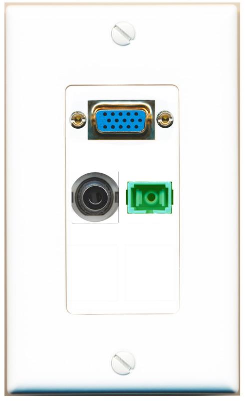 1 3.5mm 1 SC-APC-SX Wall Plate [White]