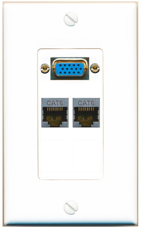 2 CAT6-SHIELDED Wall Plate [White]