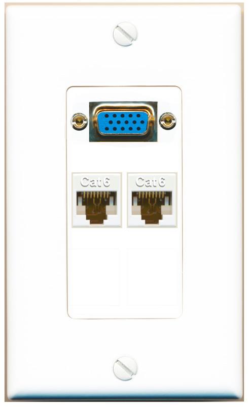 2 CAT6 Wall Plate [White]