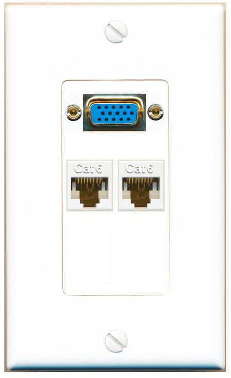 2 CAT6 Wall Plate [White]