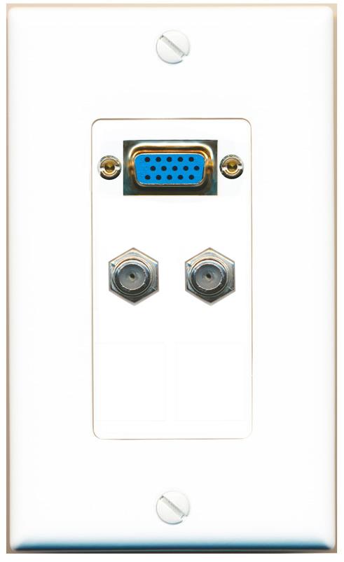 2 COAX Wall Plate [White]