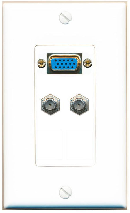2 COAX Wall Plate [White]
