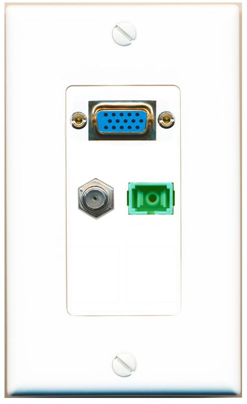 1 COAX 1 SC-APC-SX Wall Plate [White]
