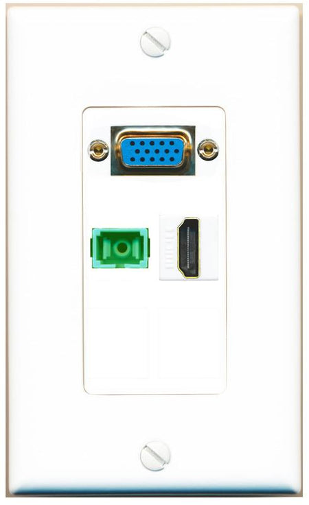 1 HDMI 1 SC-APC-SX Wall Plate [White]