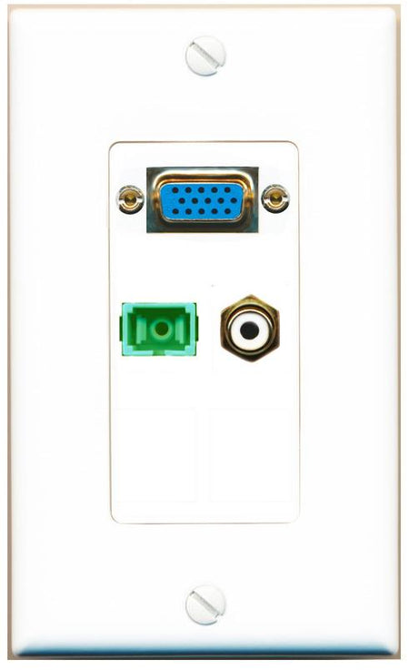 1 RCA-WHITE 1 SC-APC-SX Wall Plate [White]