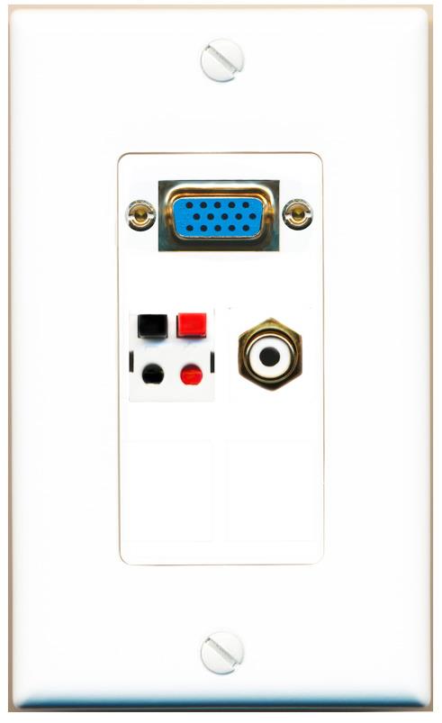 1 RCA-WHITE 1 SPEAKER Wall Plate [White]