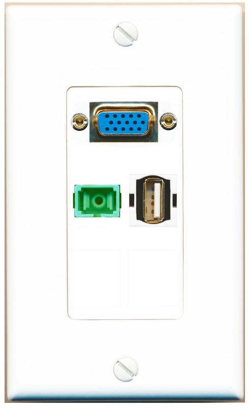 1 SC-APC-SX 1 USB2 Wall Plate [White]