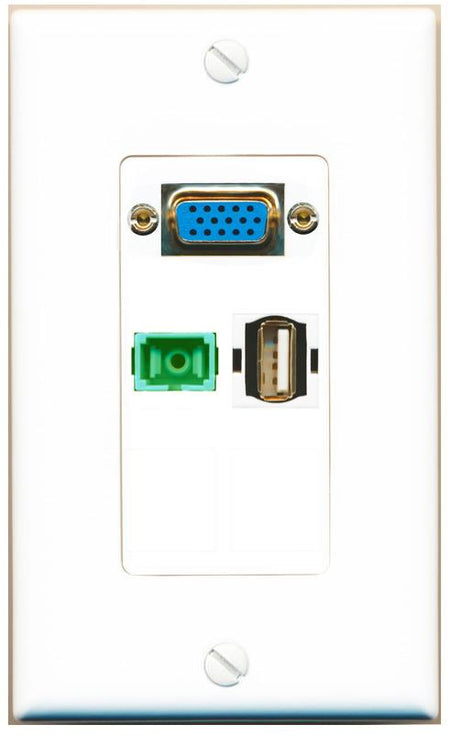 1 SC-APC-SX 1 USB2 Wall Plate [White]