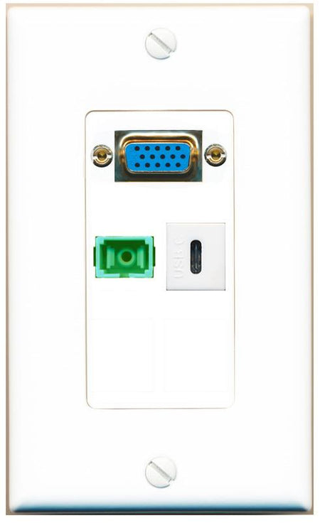 1 SC-APC-SX 1 USBC Wall Plate [White]