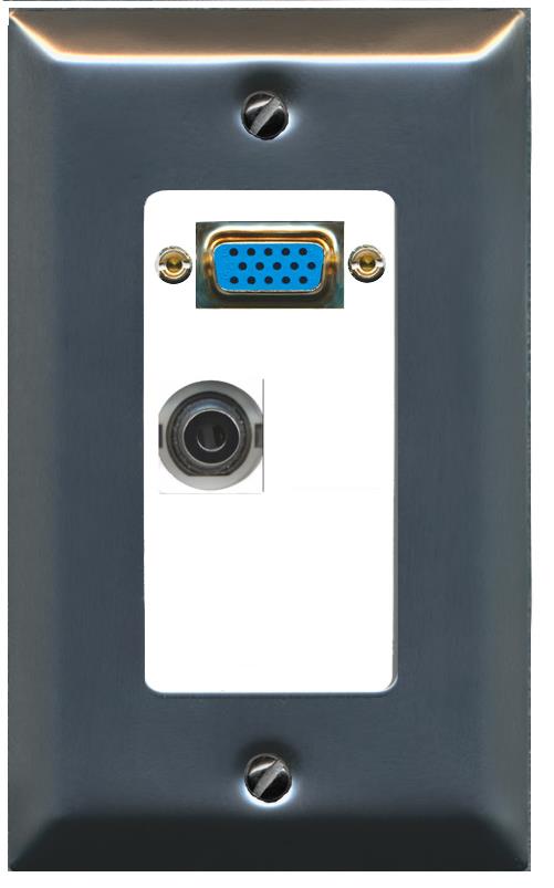 1 3.5mm Wall Plate [White]