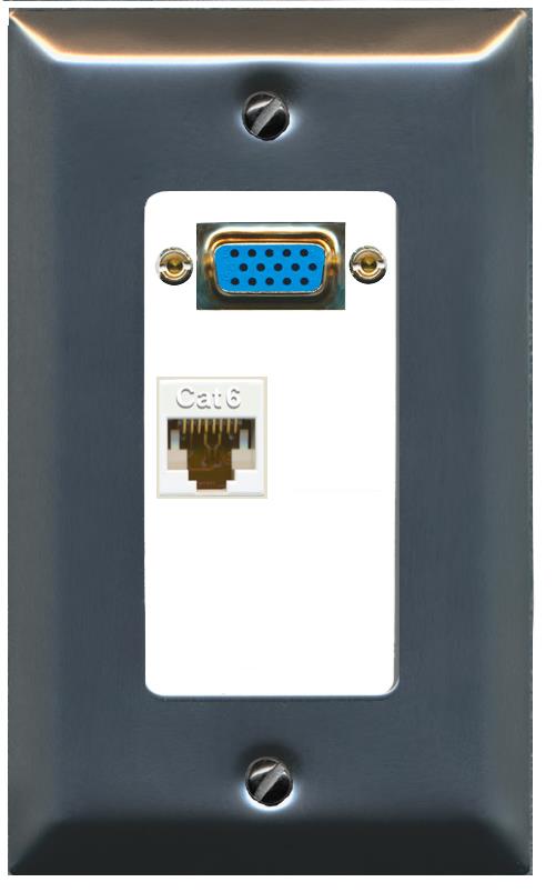 1 CAT6 Wall Plate [White]