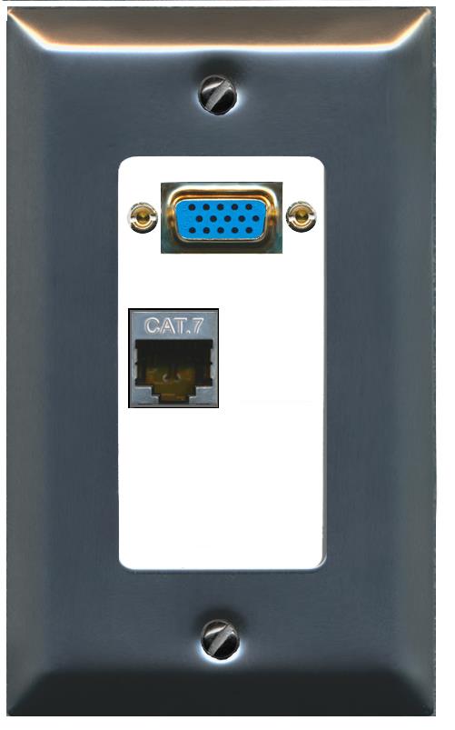 1 CAT7 Wall Plate [White]