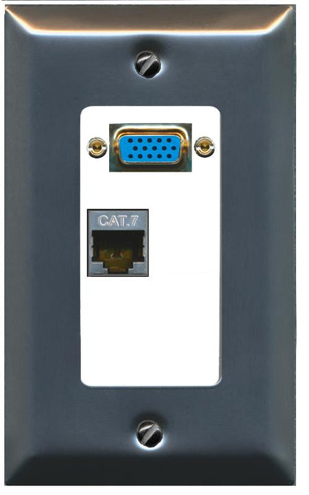 1 CAT7 Wall Plate [White]