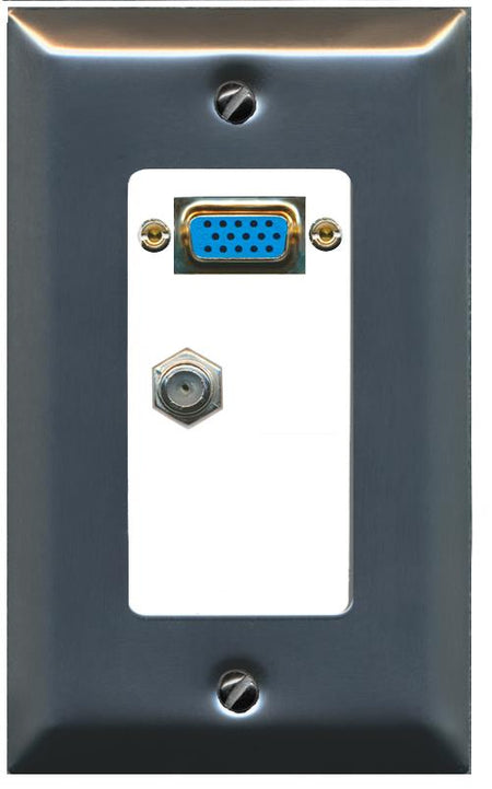 1 COAX Wall Plate [White]