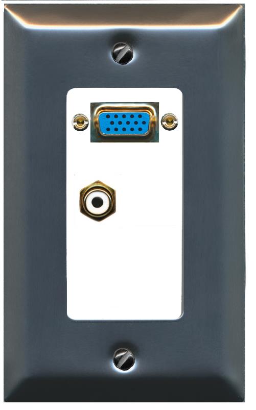 1 RCA-WHITE Wall Plate [White]